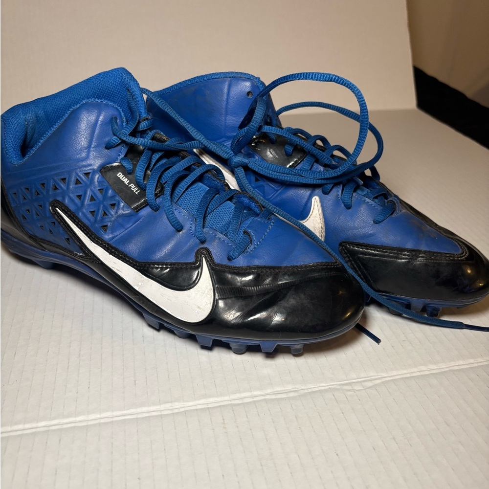 Nike Alpha Strike SIZE 10 TD Mens Football Cleats 579370-014 Blue/Black